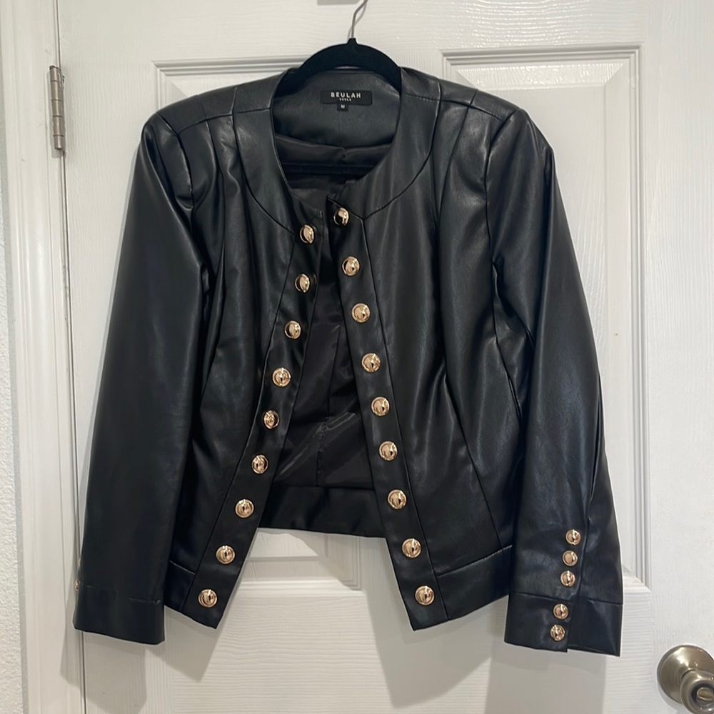 Black leather jacket
